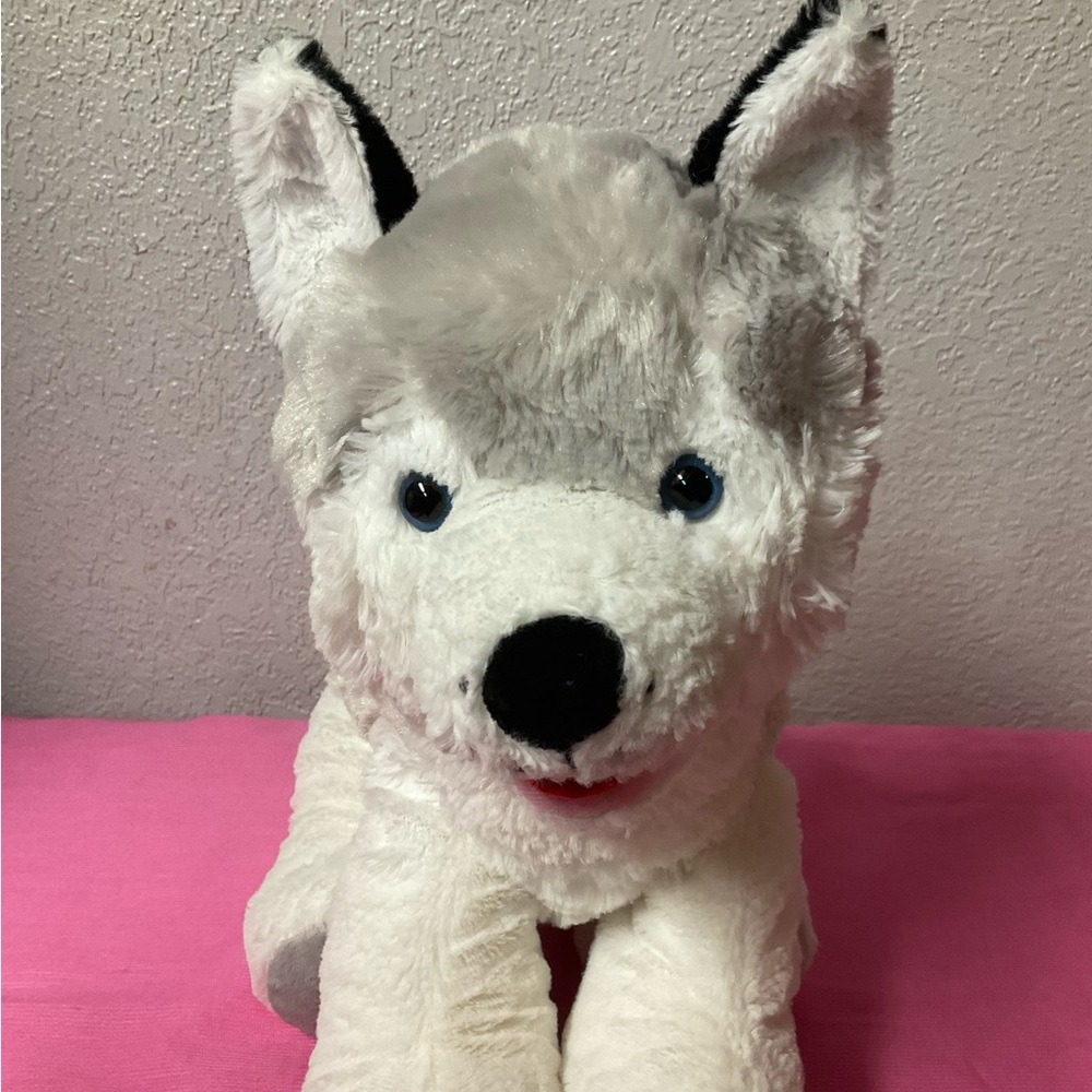 Plush Gray and White Husky Dog Stuffed Animals Plush Toys Gifts For Girls Boys